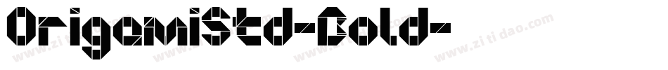 OrigamiStd-Bold字体转换