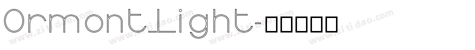 Ormont_Light字体转换