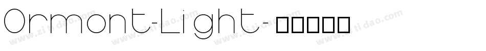 Ormont_Light字体转换
