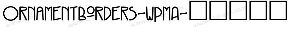 OrnamentBorders-WPmA字体转换