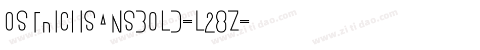 OstrichSansBold-l28Z字体转换