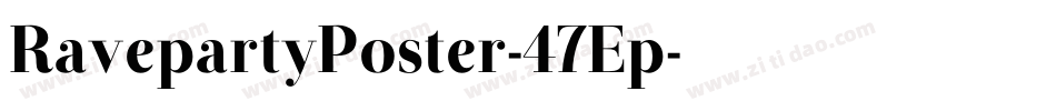 RavepartyPoster-47Ep字体转换