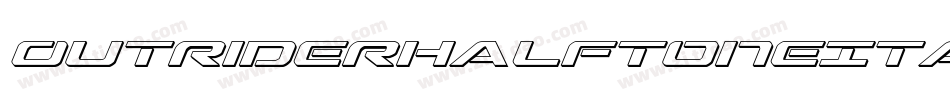 OutriderHalftoneItalicItalic-l0ve字体转换