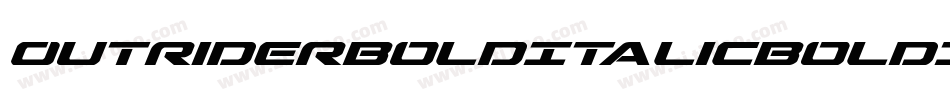 OutriderBoldItalicBoldItalic-ZBDJ字体转换