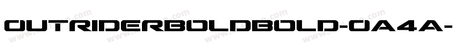 OutriderBoldBold-Oa4A字体转换