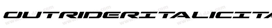 OutriderItalicItalic-nW7J字体转换
