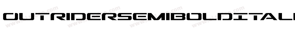 OutriderSemiBoldItalicSemiBoldItalic-rZL9字体转换