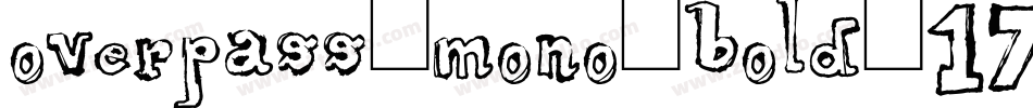 overpass-mono-bold-17字体转换