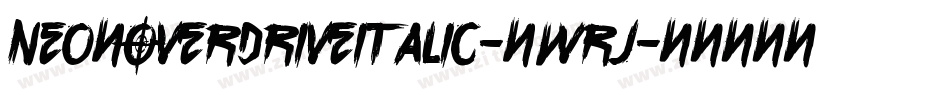 NeonOverdriveItalic-nwRJ字体转换