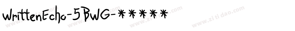 WrittenEcho-5BWG字体转换