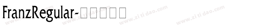 FranzRegular字体转换