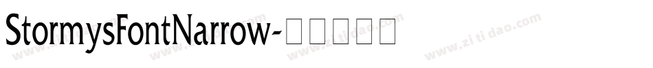 StormysFontNarrow字体转换