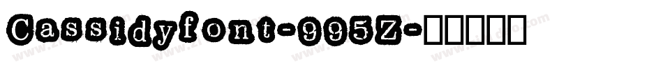 Cassidyfont-995Z字体转换