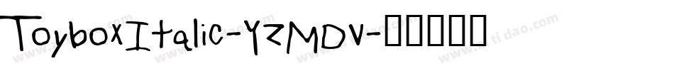 ToyboxItalic-YzMDv字体转换