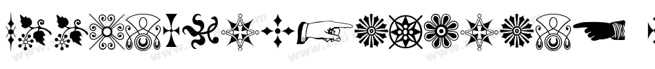 WoodtypeOrnaments-Two字体转换