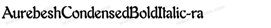 AurebeshCondensedBoldItalic-raW9字体转换