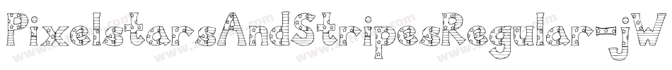 PixelstarsAndStripesRegular-jWOO字体转换