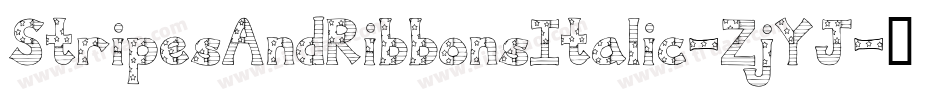 StripesAndRibbonsItalic-ZjYJ字体转换