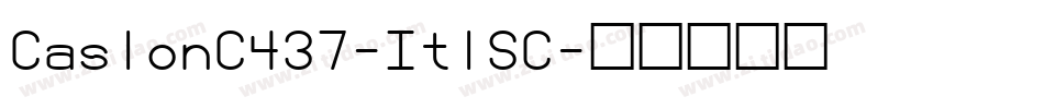 CaslonC437-ItlSC字体转换