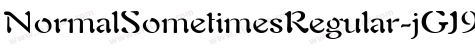 NormalSometimesRegular-jGJ9字体转换