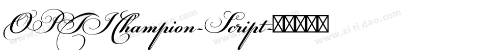 OPTIChampion-Script字体转换