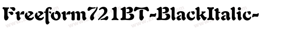 Freeform721BT-BlackItalic字体转换