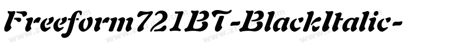 Freeform721BT-BlackItalic字体转换