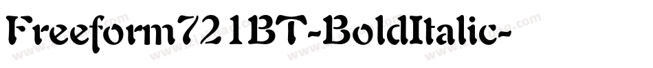 Freeform721BT-BoldItalic字体转换