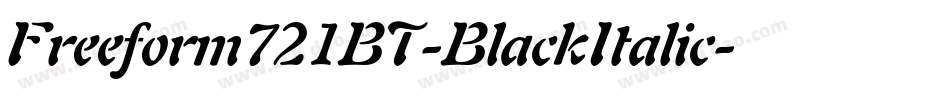 Freeform721BT-BlackItalic字体转换