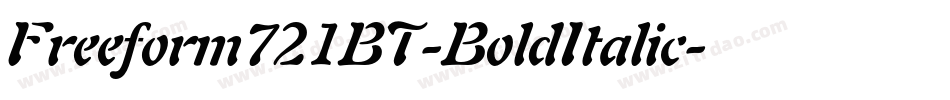 Freeform721BT-BoldItalic字体转换