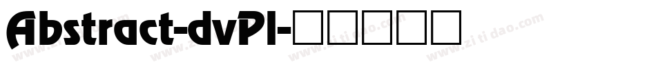 Abstract-dvPl字体转换