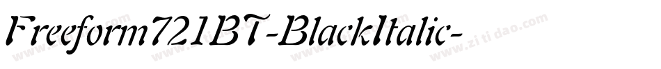 Freeform721BT-BlackItalic字体转换