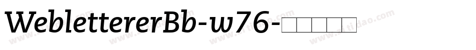 WeblettererBb-w76字体转换