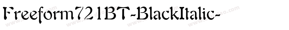 Freeform721BT-BlackItalic字体转换