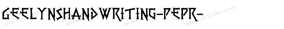 GeelynSHandwriting-pePr字体转换