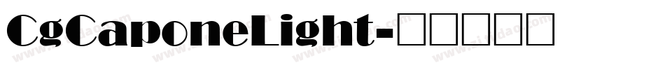 CgCaponeLight字体转换