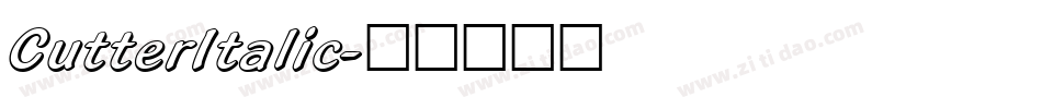 CutterItalic字体转换