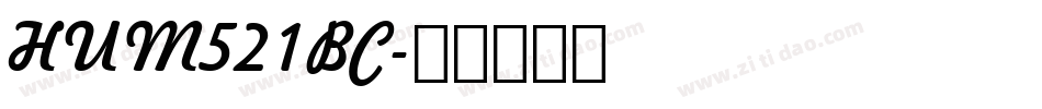 HUM521BC字体转换