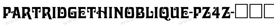 PartridgeThinOblique-PZ4Z字体转换
