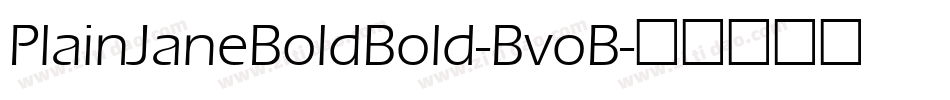 PlainJaneBoldBold-BvoB字体转换