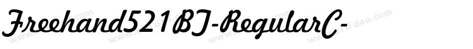 Freehand521BT-RegularC字体转换