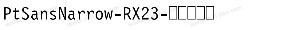PtSansNarrow-RX23字体转换