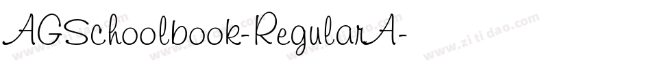 AGSchoolbook-RegularA字体转换