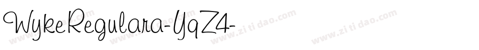 WykeRegulara-YqZ4字体转换