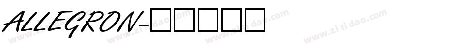 ALLEGRON字体转换