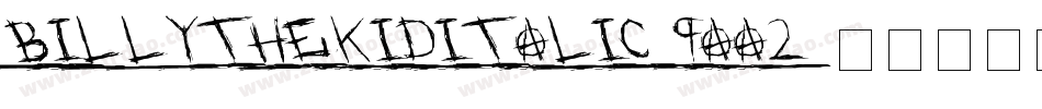 BillyTheKidItalic-9aA2字体转换