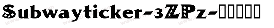 Subwayticker-3ZPz字体转换