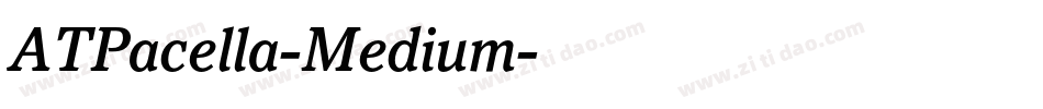 ATPacella-Medium字体转换