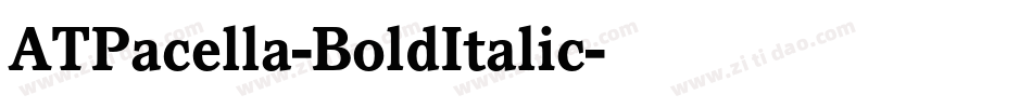 ATPacella-BoldItalic字体转换