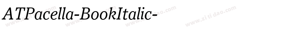 ATPacella-BookItalic字体转换